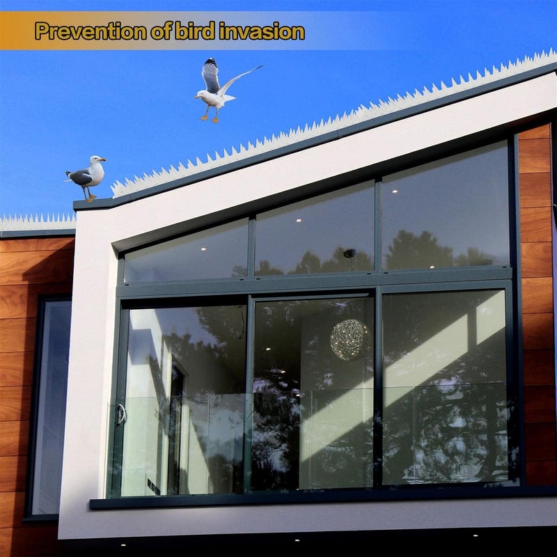 woobles Cat Defender Wall Fence Spikes - Anti Bird Spikes | Transparent Bird Control Spikes For Roof & Balcony - Pack Of 12/16.97ft (5.1m) - Image 5